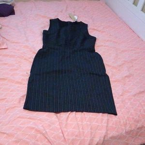 Banana Republic Sleeveless Black dress with faint stripes. 6P Petite